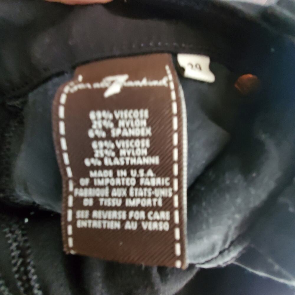 7 for all mankind black stretchy "the skinny" pants  Size 29 GUC - Picture 5 of 9